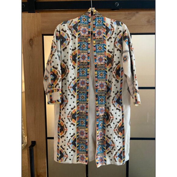 Anthropologie Maeve Coloma Embroidered Kimono Jacket - Picture 5 of 9